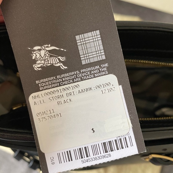 Burberry Dutton Bridle Handbag Black Nova Check - Picture 11 of 13